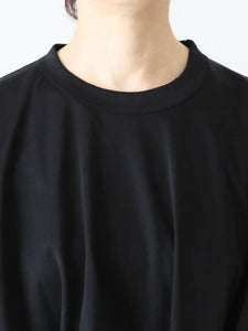 noir kei ninomiya 綿ポンチ Tシャツ ギャザー ショート丈
