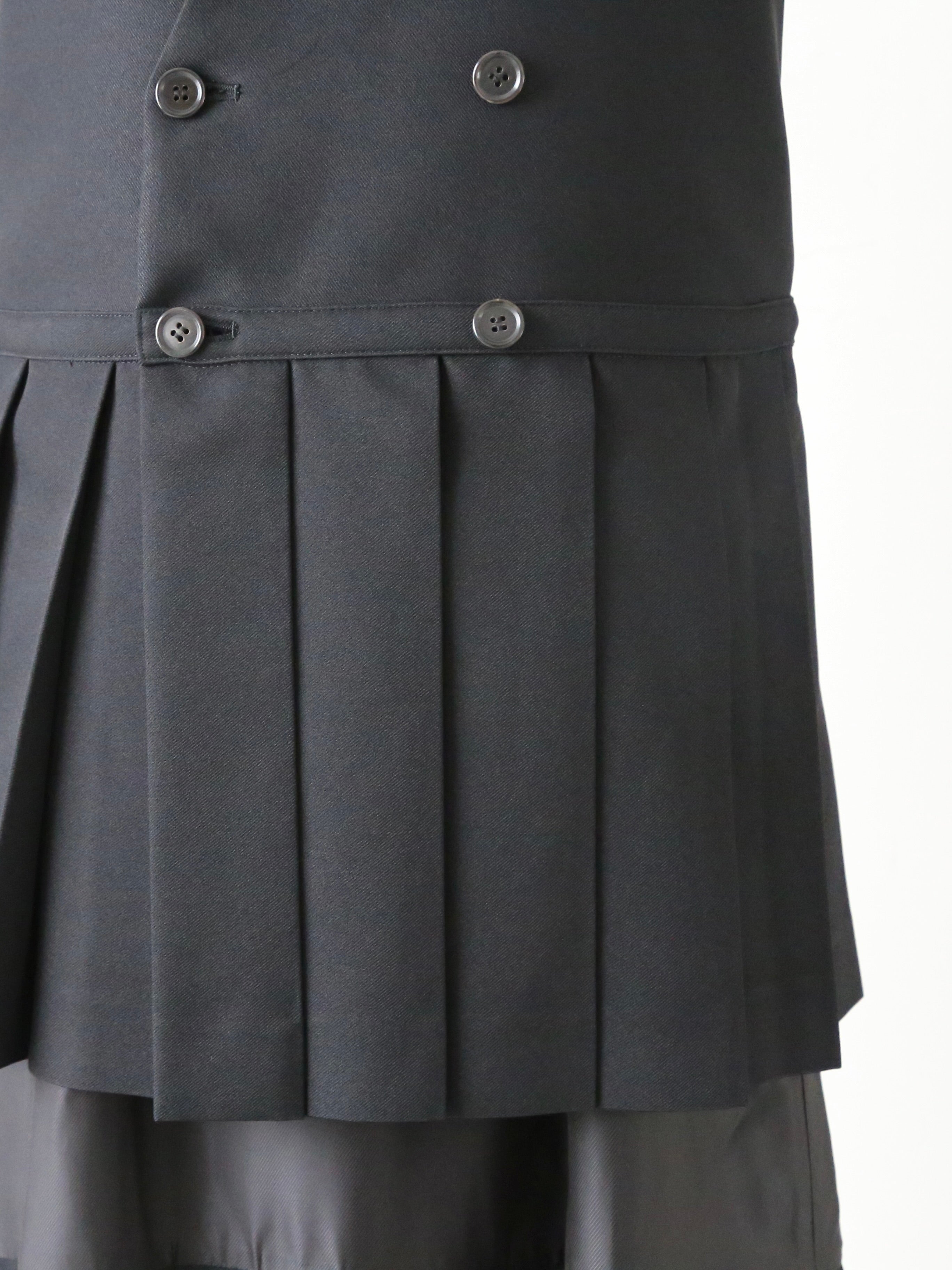 noir kei ninomiya エステルギャバジンベスト [3R-A005-051] – CREER