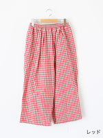 画像をギャラリービューアに読み込む, R&amp;D.M.Co- ギンガムチェックゴムパンツ [7608]

