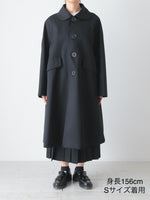 画像をギャラリービューアに読み込む, tao ウールギャバ後染めコート [TC-C101-051]
