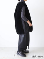 画像をギャラリービューアに読み込む, ALWEL リバーシブルスリーブレスジャケット [CRINY FUR-1]
