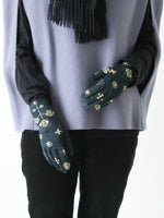 画像をギャラリービューアに読み込む, ANTIPAST 手袋ショート (ジュエリー柄) [NG1-486B]
