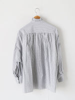 画像をギャラリービューアに読み込む, TOUJOURS バンドカラービショップスリーブラッフルシャツ [YM43PS02]
