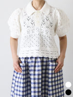 画像をギャラリービューアに読み込む, tao  綿透かし柄MIXニット [TQ-N014-051]
