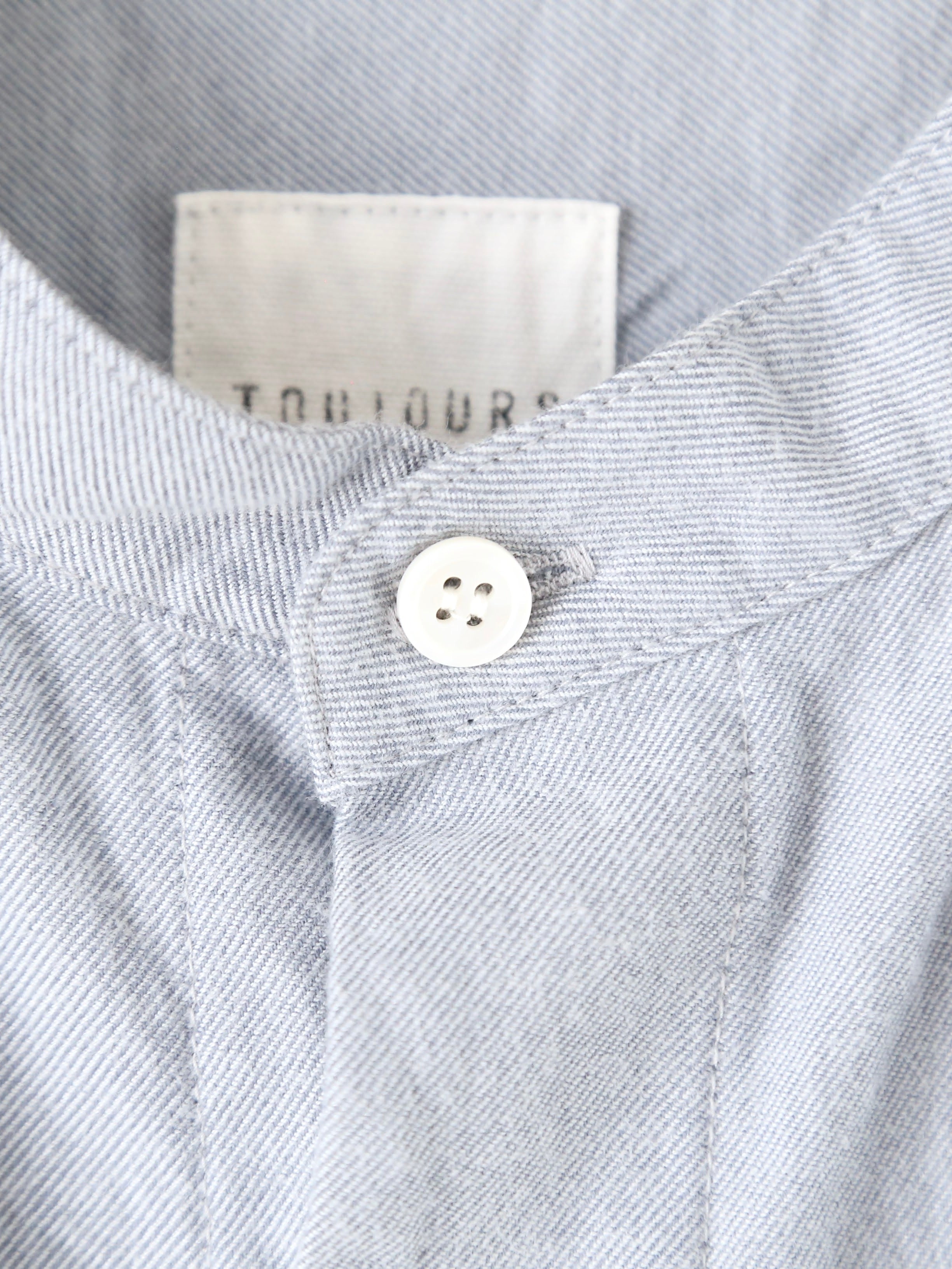 TOUJOURS バンドカラーバックギャザーシャツ [IM43LS03]