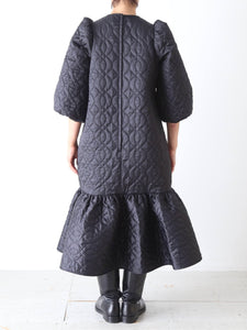 noir kei ninomiya エステルツイル キルト ワンピース パフスリーブ