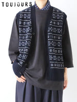 Load image into Gallery viewer, TOUJOURS Fair Isle Cardigan Vest [VM45XK07]

