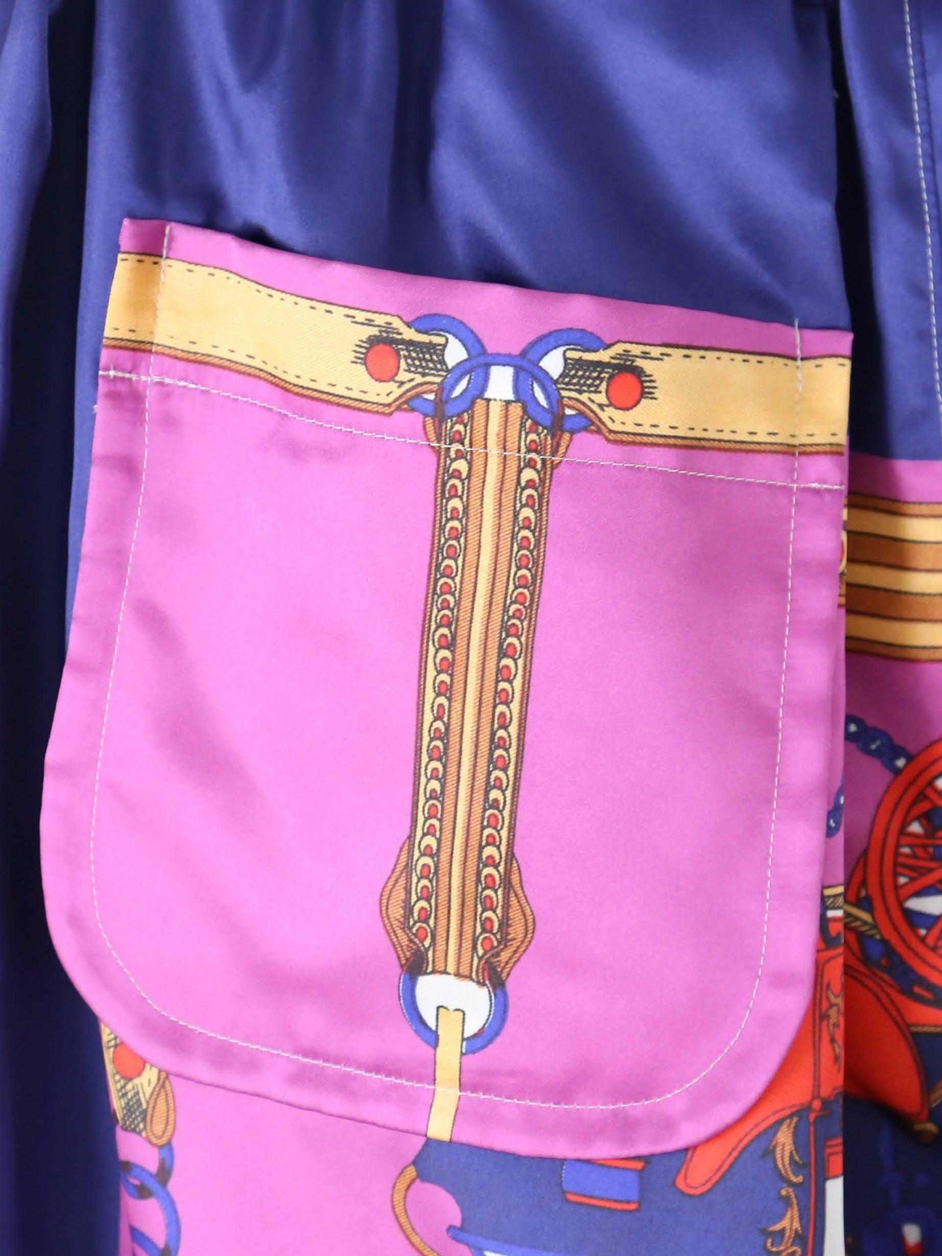 tao エステルスカーフ柄プリントMIXパンツ B柄 [TP-P006-051-B]