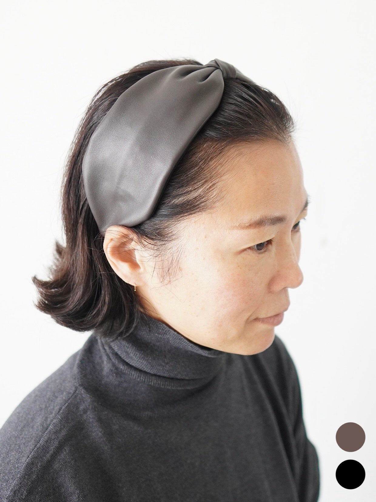 Mia レザーノットカチューシャ [2565]