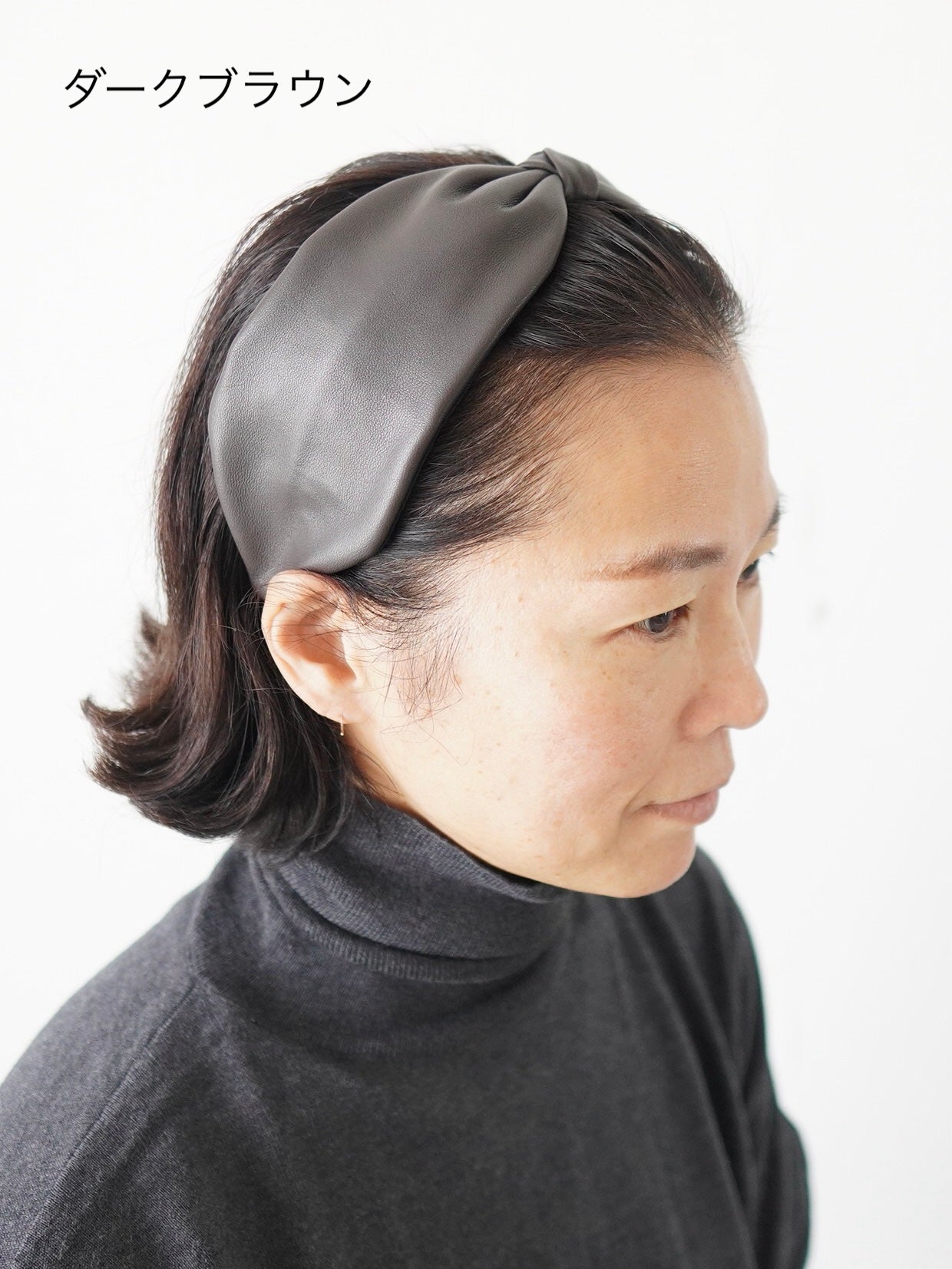 Mia レザーノットカチューシャ [2565]