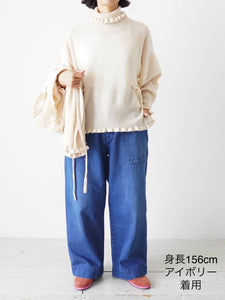 TOWAVASE ヴォラン タートルネック カシミヤ100% フリル 一本どり – CREER