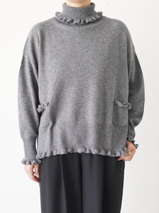 TOWAVASE  トワバーズ Pecheur タートルネックニット GRAY TOWAVASE トワバーズ Pecheur タートルネックニット GRAYの通販 by