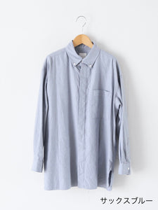 TOUJOURS バギー ボタンダウンシャツ カシミヤタッチコットン 2色 秋冬 