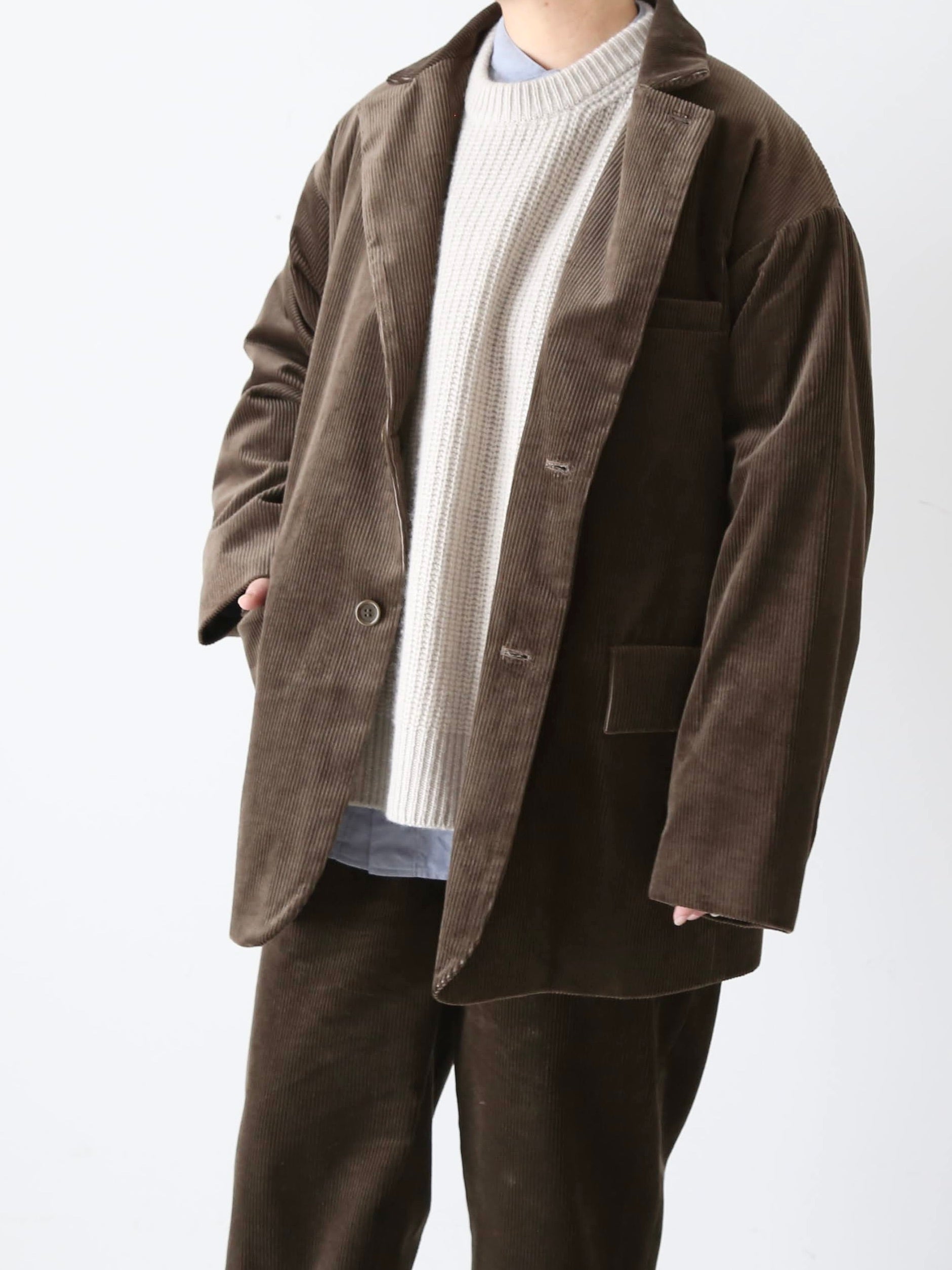 TOUJOURS オーバーサイズ1＋2ボタンサックジャケット [TM43RJ01]