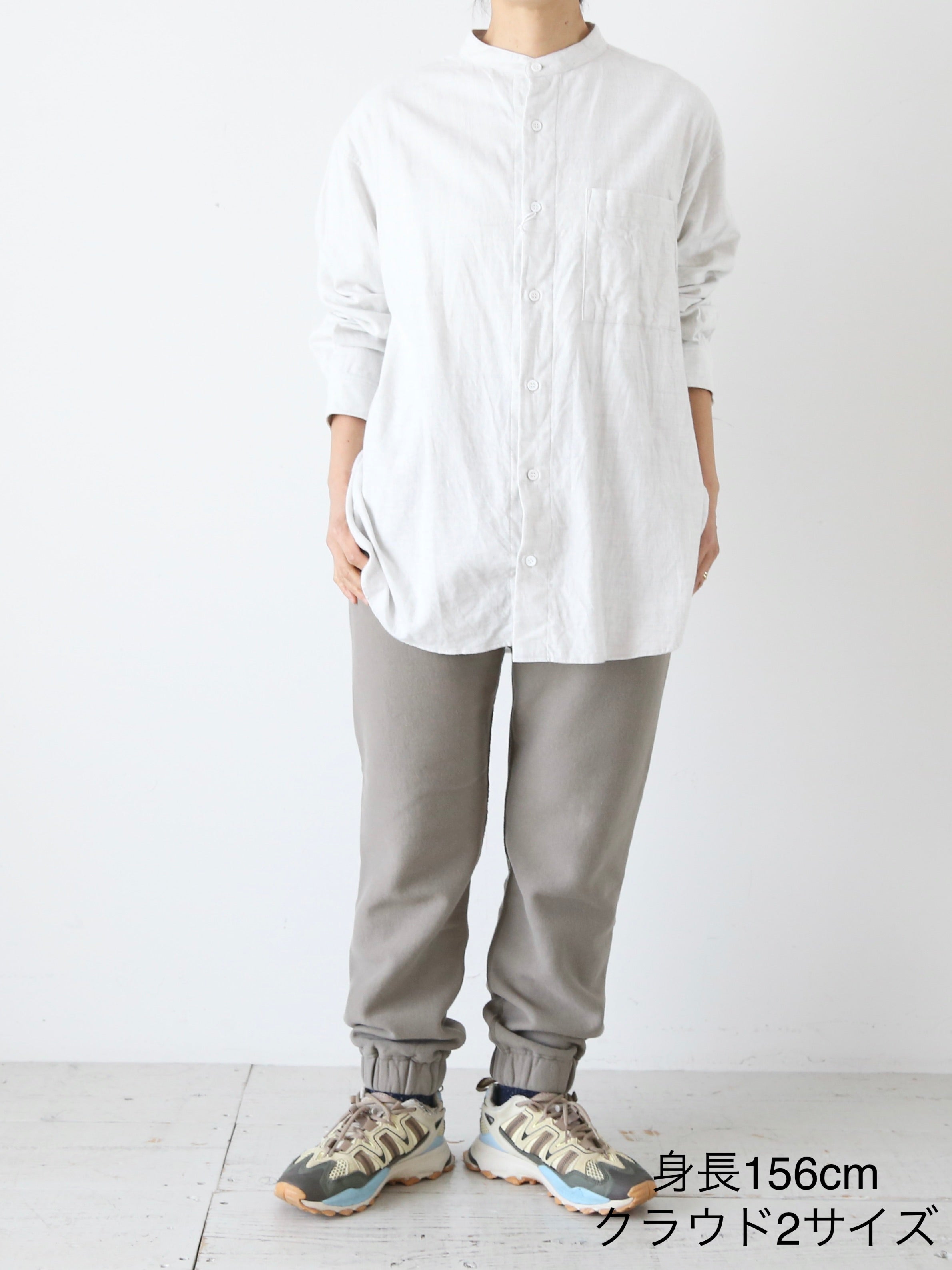 TOUJOURS バンドカラーバックギャザーシャツ [IM43LS03]