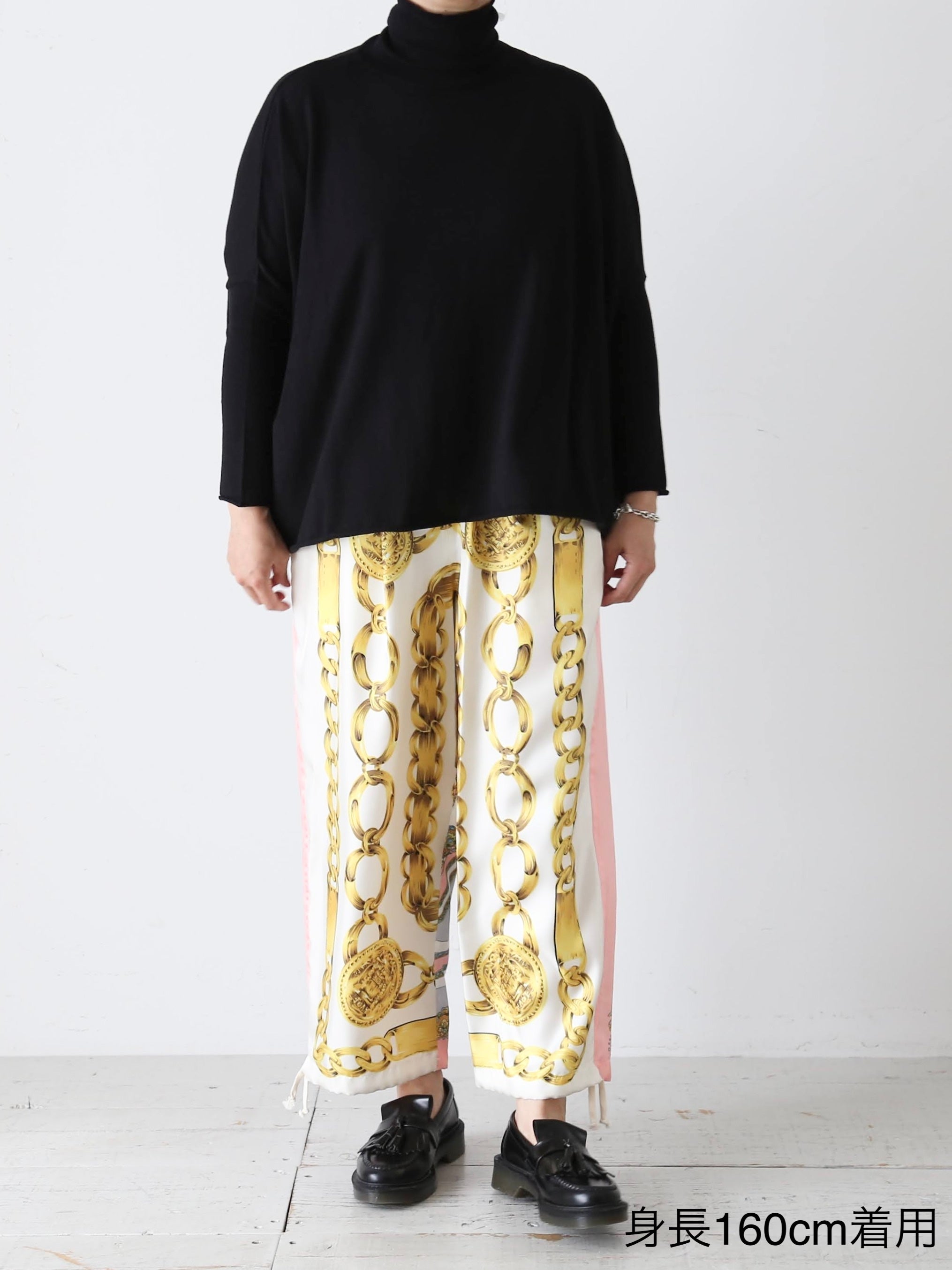 tao エステルスカーフ柄プリントMIXパンツ C柄 [TP-P006-051-C]