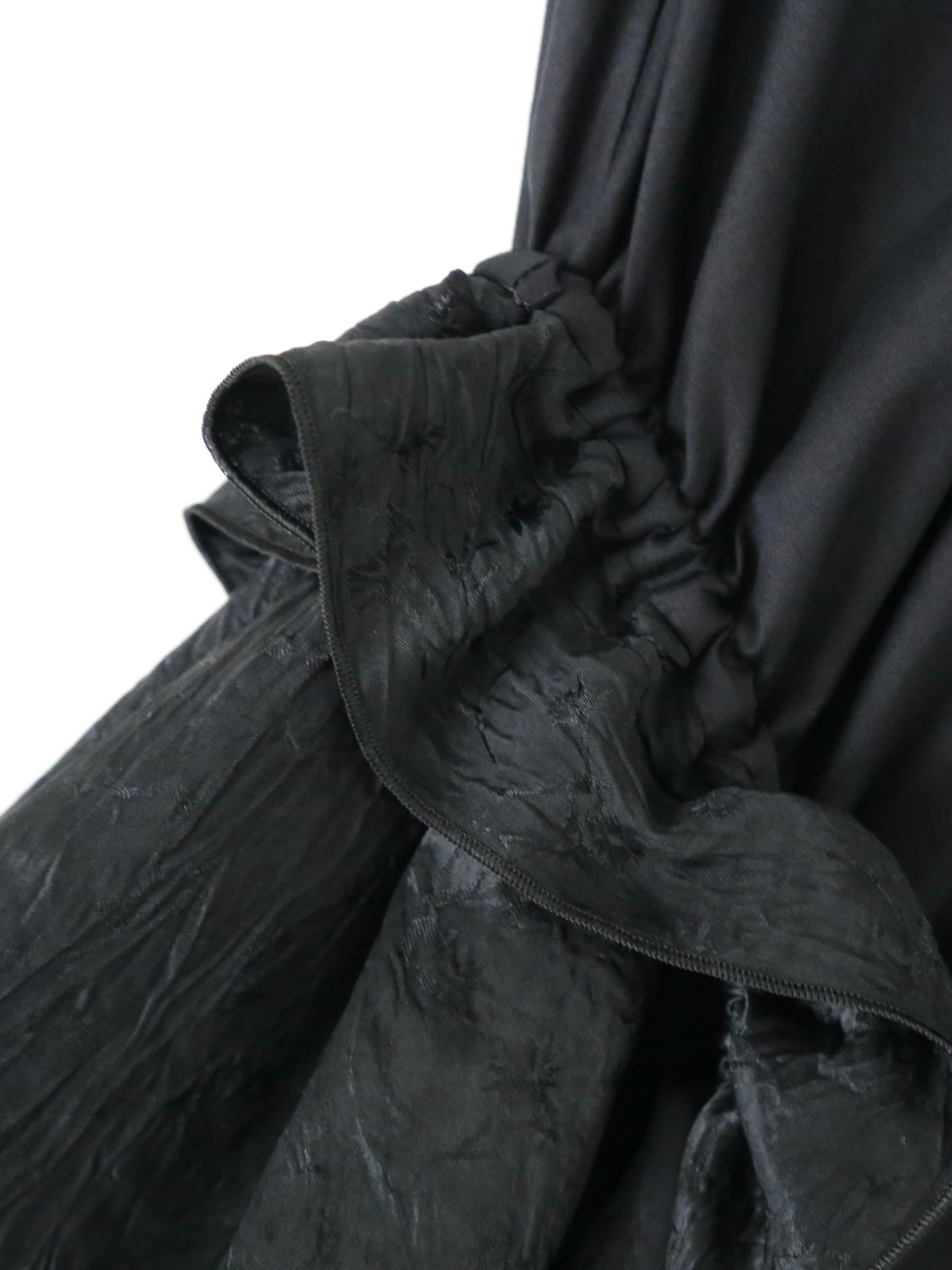 noir kei ninomiya 綿ブロード×アセテートサテンワンピース [3P-O008-051]