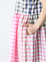 画像をギャラリービューアに読み込む, tao エステル綿ギンガムチェックワンピース [TQ-O013-051]
