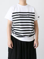 画像をギャラリービューアに読み込む, OLDMAN&#39;S TAILOR ボーダープリントクルーS/STEE [m1238]
