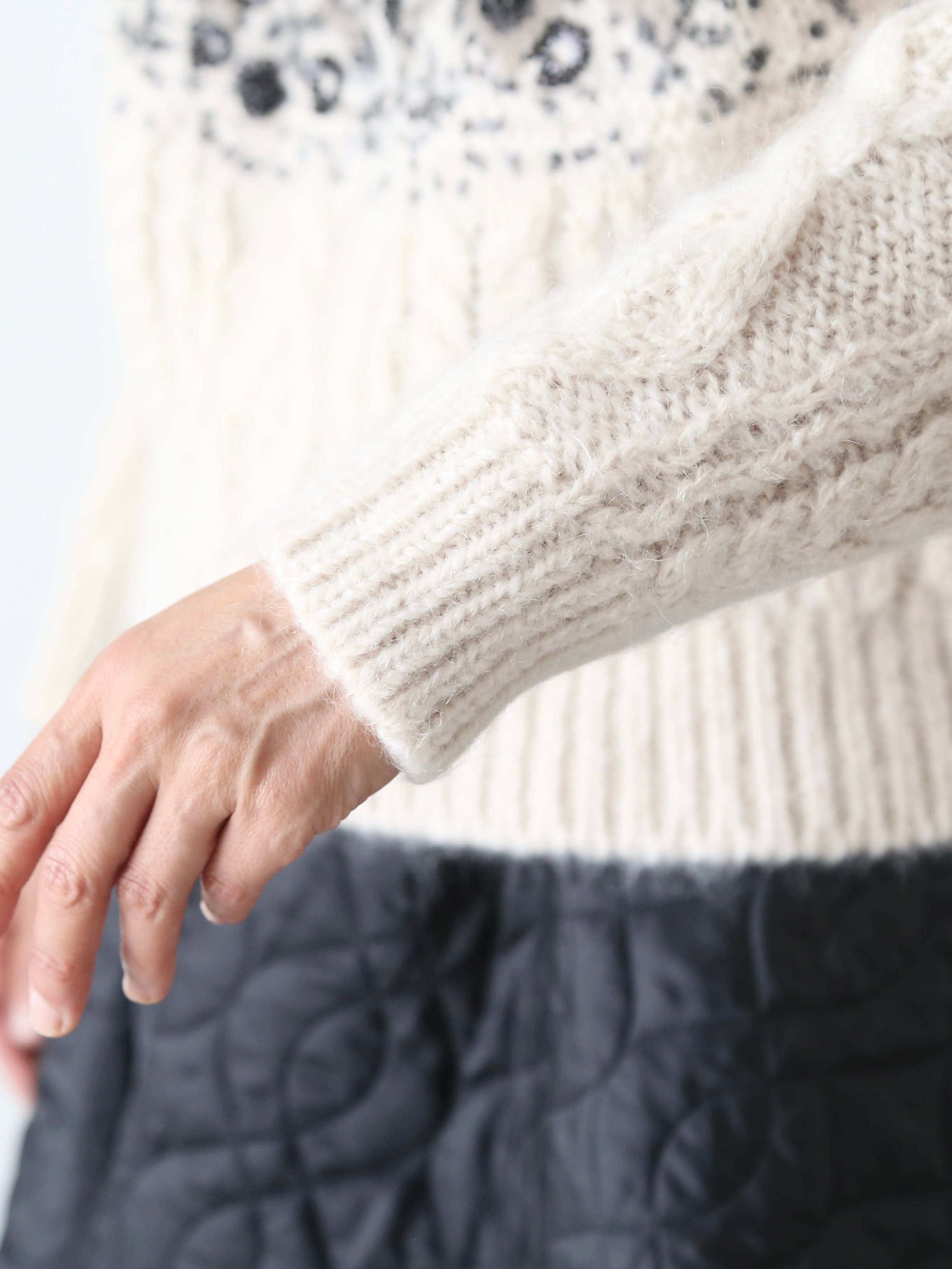 tao ノルディック柄スパンコール刺繍セーター [TP-N002-051]