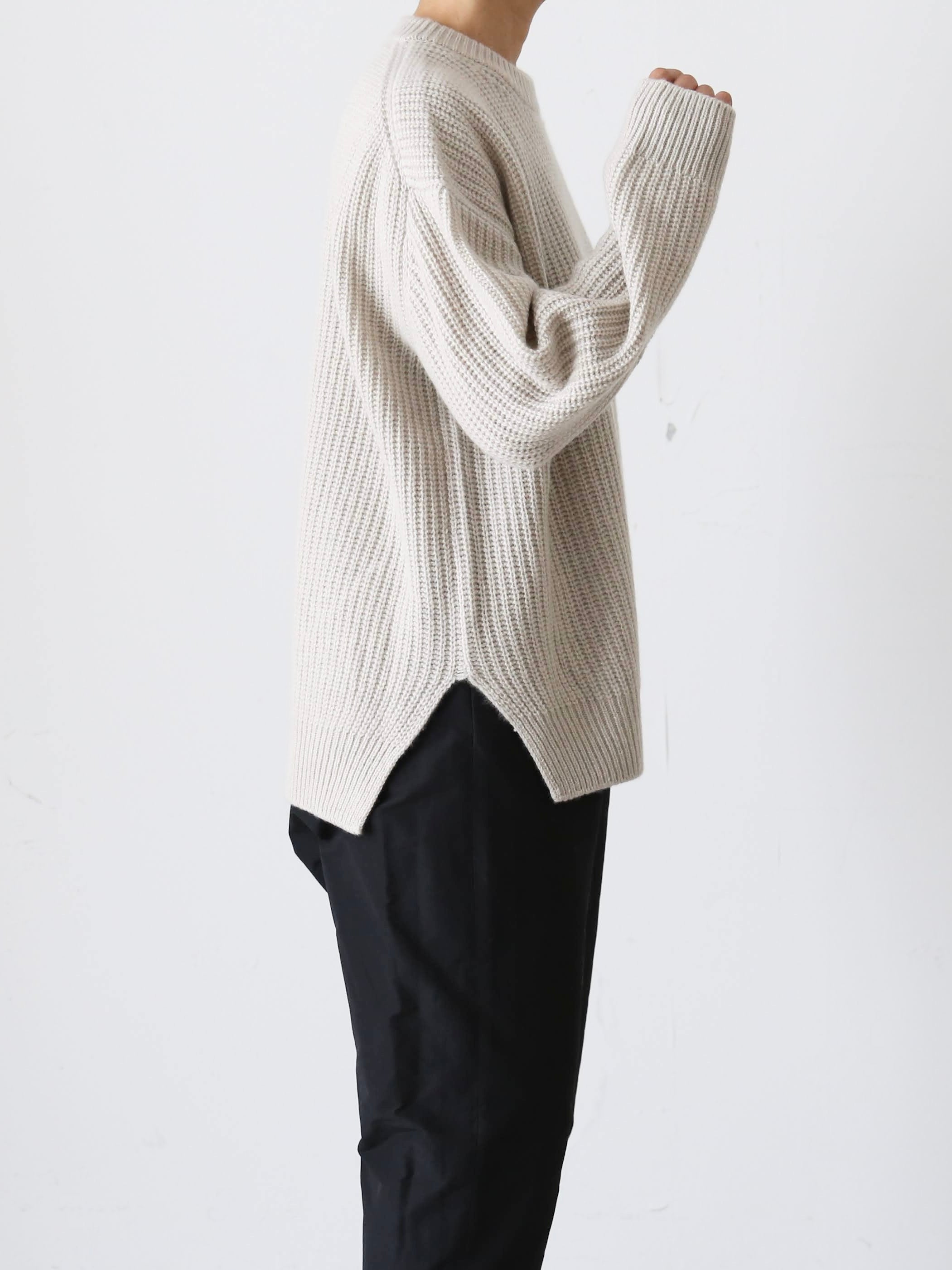 TOUJOURS (トゥジュー) リブステッチクルーネックビッグプルオーバー TOUJOURS リブステッチクルーネックビッグプルオーバー [VM43XK03] – CREER