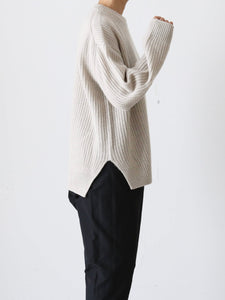 TOUJOURS リブステッチクルーネックビッグプルオーバー [VM43XK03] – CREER