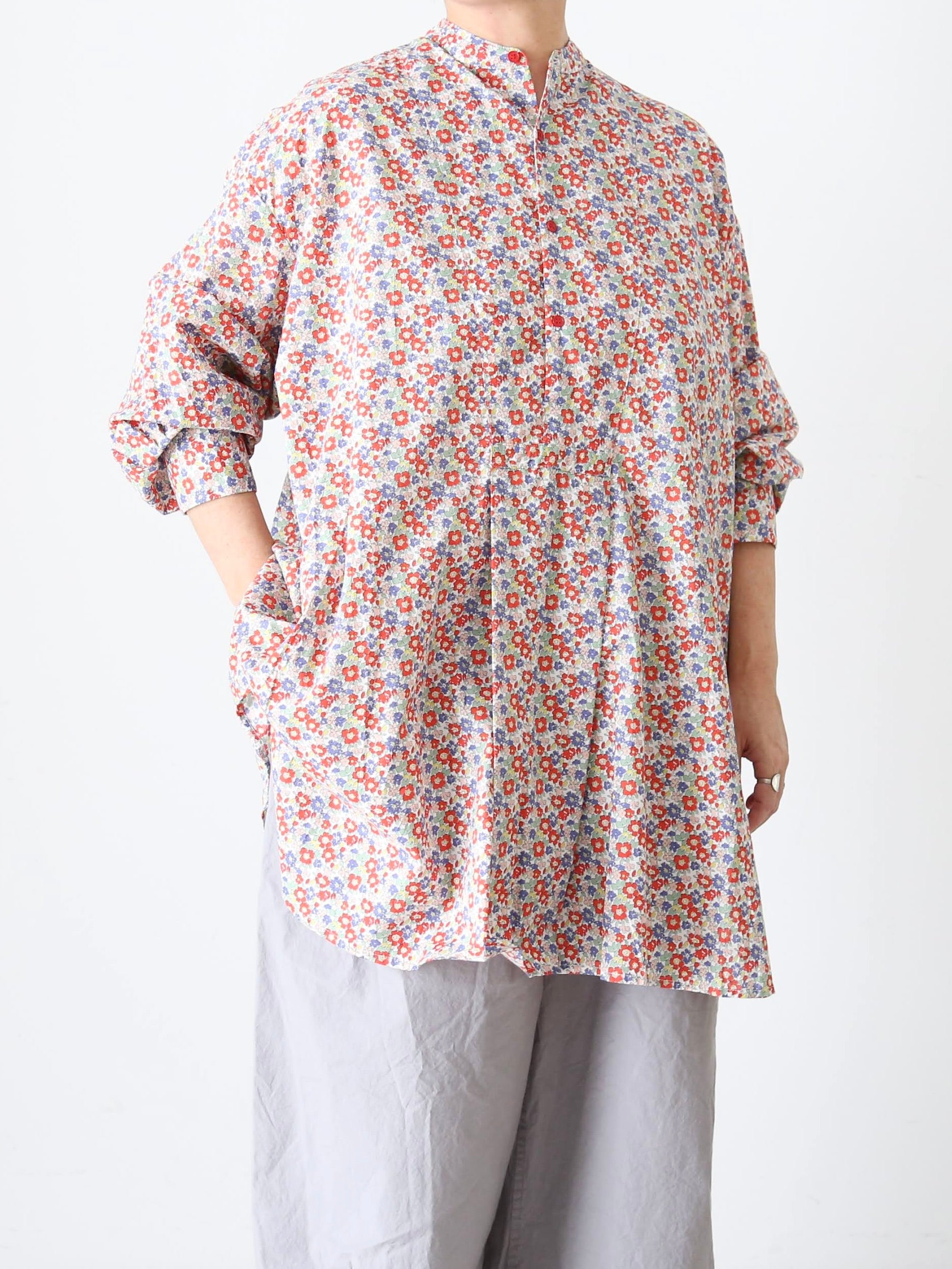 Veritecoeur リバティプリントヨークシャツ [VC-2754]