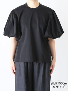 noir kei ninomiya 綿ポンチ バルーンスリーブ Tシャツ コットン100