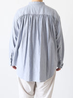 画像をギャラリービューアに読み込む, TOUJOURS バンドカラーバックギャザーシャツ [IM43LS03]
