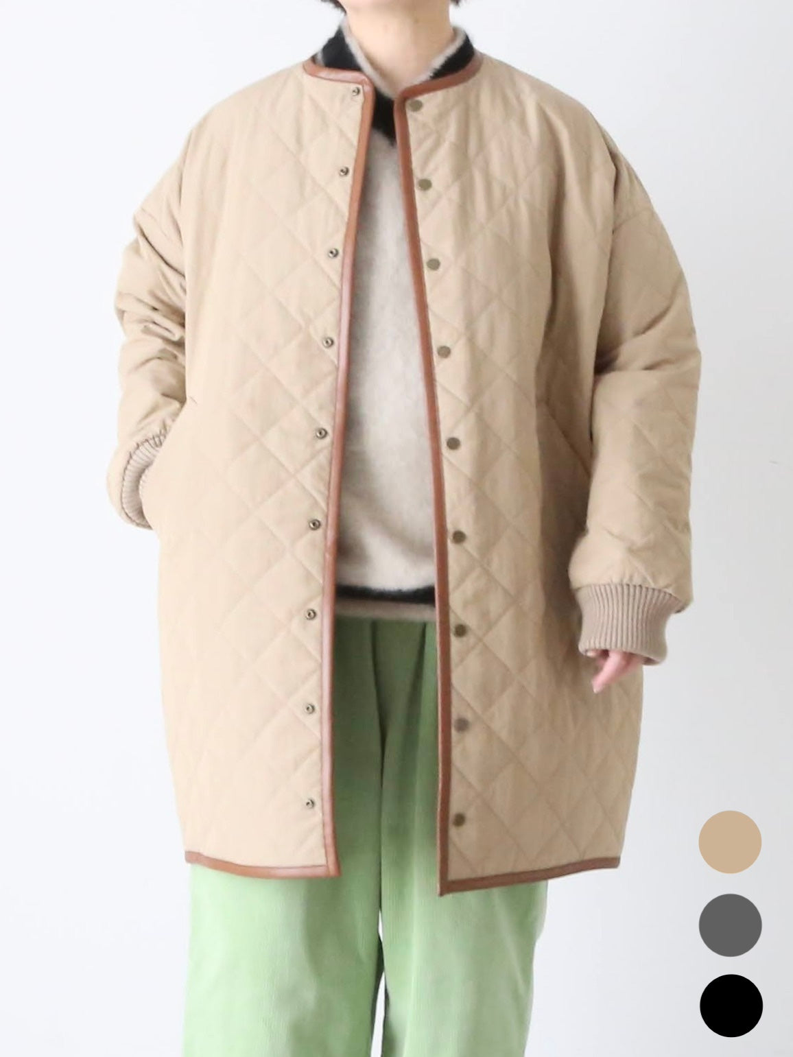 R&D.M.Co- ウォータープルーフキルティングハーフコート [7730]