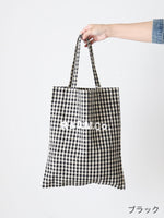 画像をギャラリービューアに読み込む, R&amp;D.M.Co- ギンガムチェックトートバッグ [7618]
