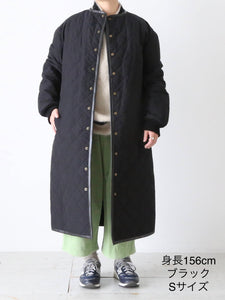 R&D.M.Co- ウォータープルーフ キルティング ロングコート コットン 