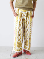 画像をギャラリービューアに読み込む, tao エステルスカーフ柄プリントMIXパンツ C柄 [TP-P006-051-C]
