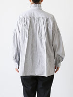 画像をギャラリービューアに読み込む, TOUJOURS バンドカラービショップスリーブラッフルシャツ [YM43PS02]
