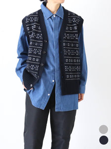 TOUJOURS フェアアイルカーディガンベスト [VM43XK05] – CREER