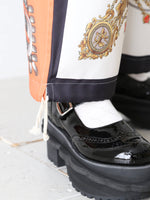 画像をギャラリービューアに読み込む, tao エステルスカーフ柄プリントMIXパンツ A柄 [TP-P006-051-A]
