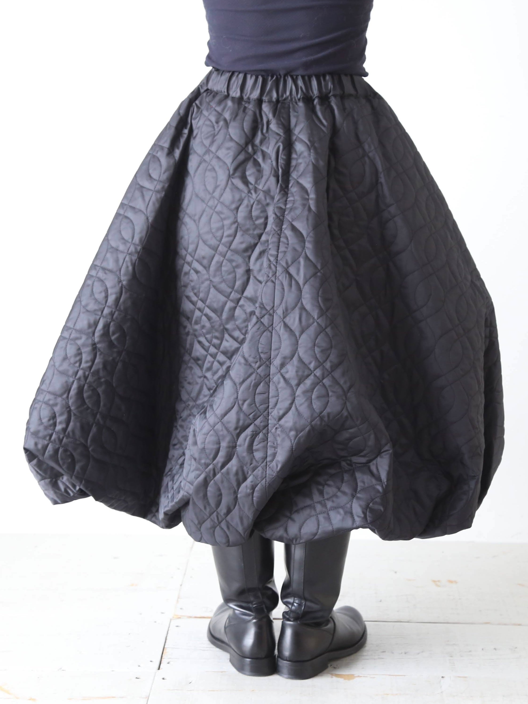 noir kei ninomiya エステルツイルキルトスカート [3P-S021-051]