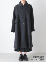 画像をギャラリービューアに読み込む, tao ウールギャバ後染めコート [TC-C101-051]
