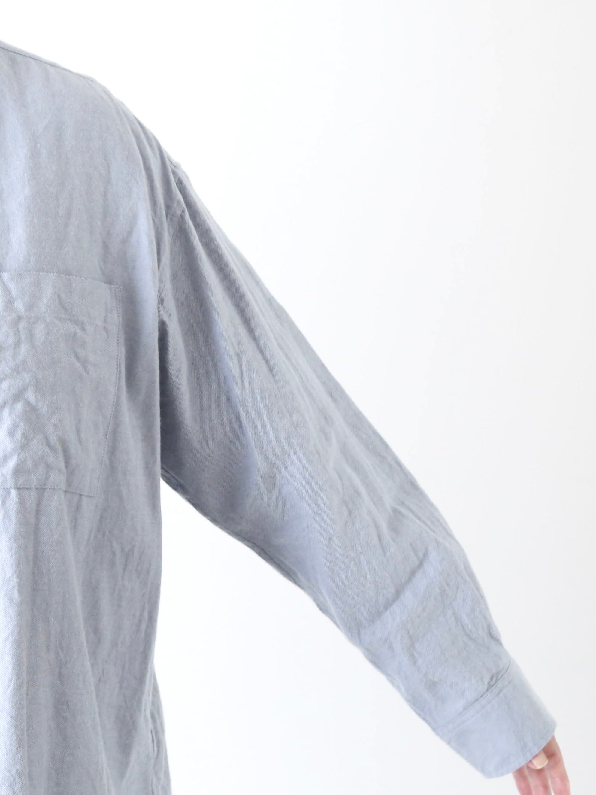 TOUJOURS バンドカラーバックギャザーシャツ [IM43LS03]