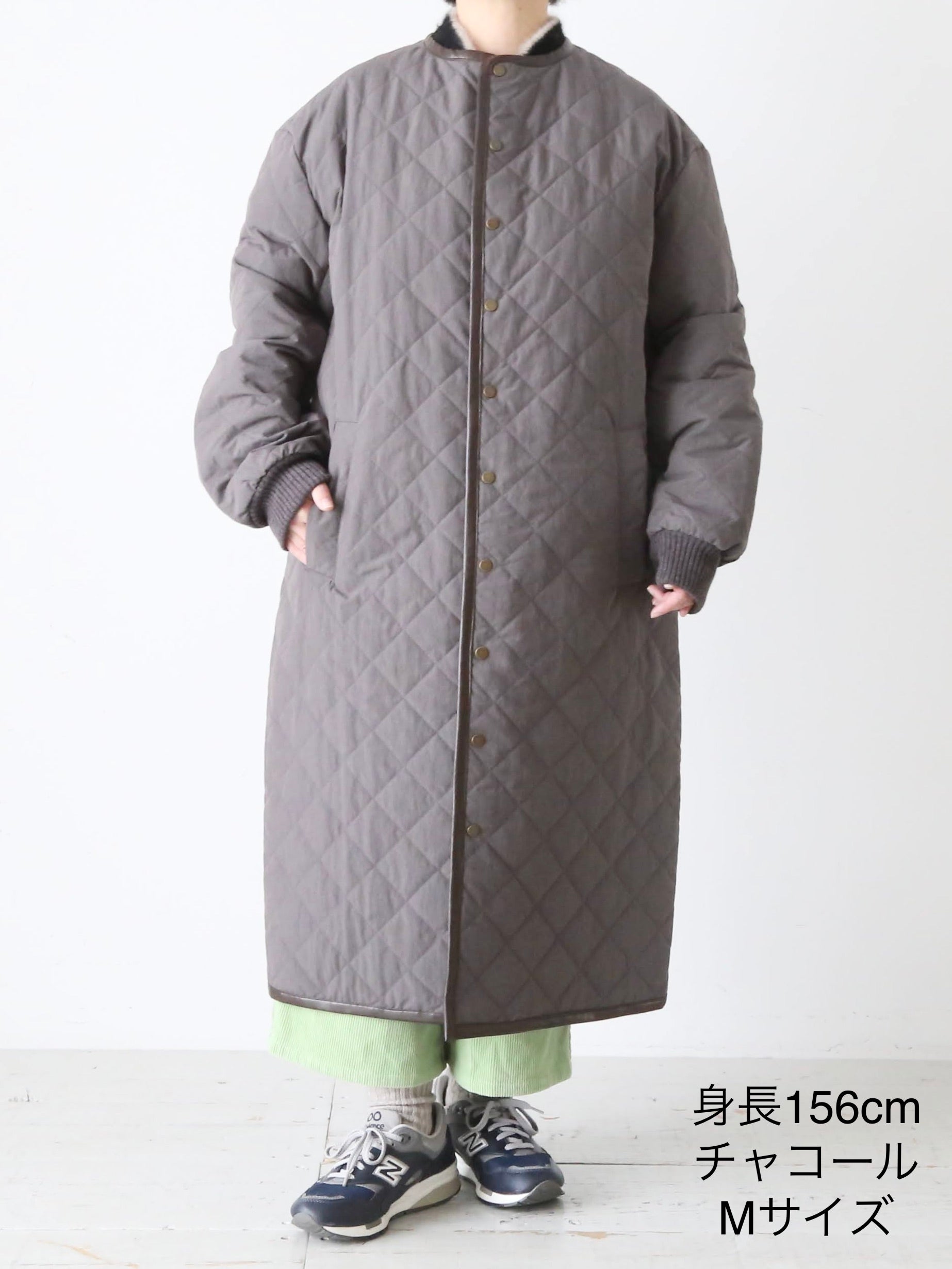 R&D.M.Co- ウォータープルーフキルティングロングコート [7729]