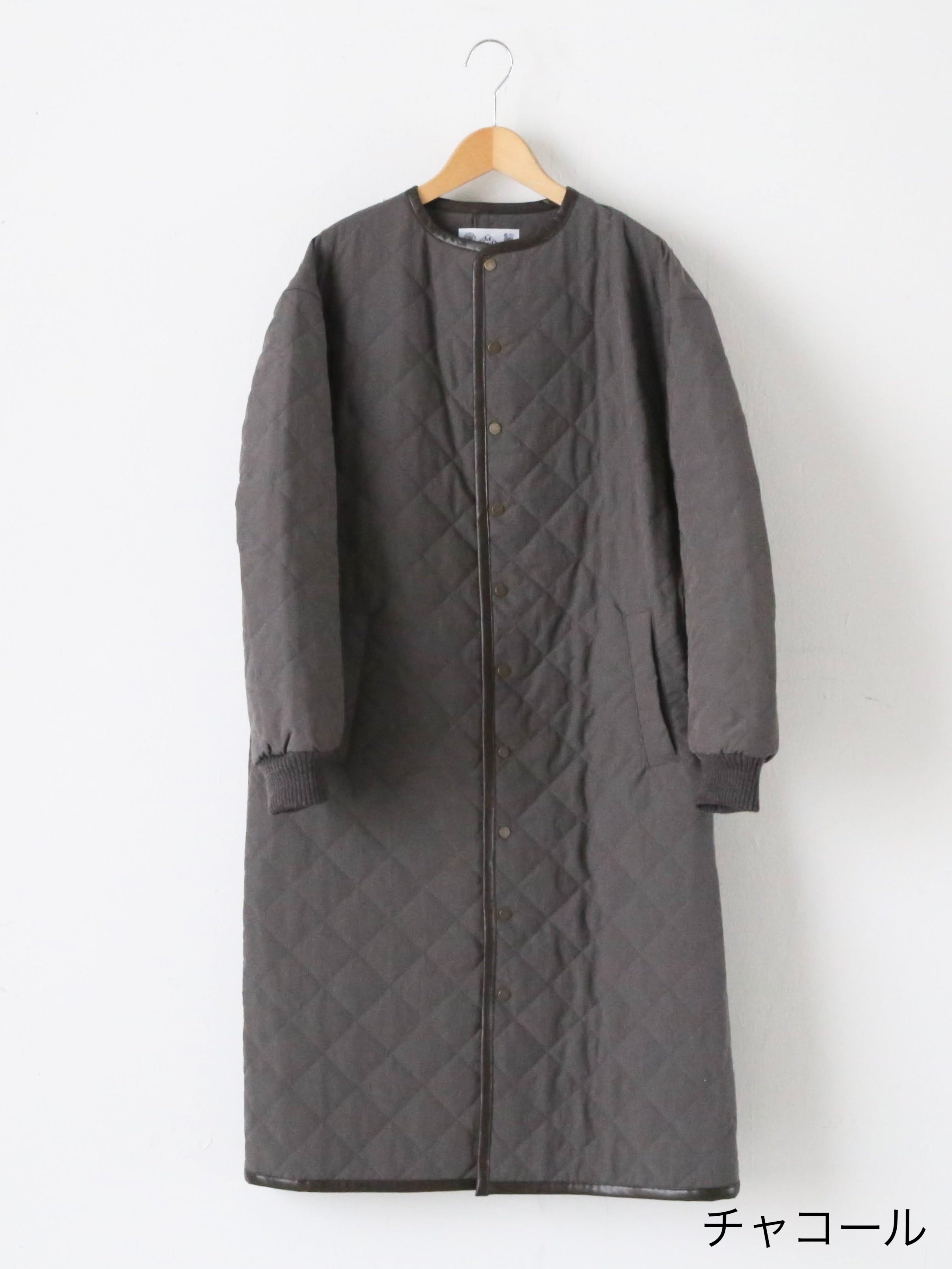 R&D.M.Co- ウォータープルーフキルティングロングコート [7729]