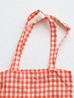 画像をギャラリービューアに読み込む, R&amp;D.M.Co- リネンギンガムチェックトートバッグ [7507]
