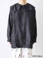 画像をギャラリービューアに読み込む, BUNON ラウンドカラーブラウス [BN2552]
