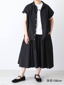 Veritecoeur チェックブラウス 製品染め 立体感 衿フリル 2色 – CREER