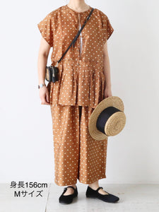 BUNON ブノン インド手紡ぎカディ 手刺繍 タックパンツ – CREER
