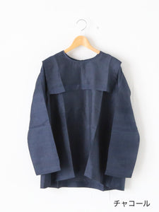 BUNON ブノン インド手紡ぎカディ 手刺繍 バックボタンセーラー – CREER