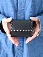 画像をギャラリービューアに読み込む, ebagos 三つ折りサイフ オイルショルダー(カシメ＋素押し) [35625]
