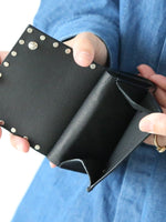 画像をギャラリービューアに読み込む, ebagos 三つ折りサイフ オイルショルダー(カシメ＋素押し) [35625]
