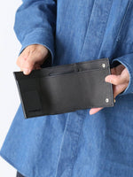 画像をギャラリービューアに読み込む, ebagos 三つ折りサイフ オイルショルダー(カシメ＋素押し) [35625]
