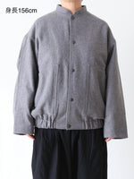 画像をギャラリービューアに読み込む, Veritecoeur ウールフラノブルゾン [VC-2791]
